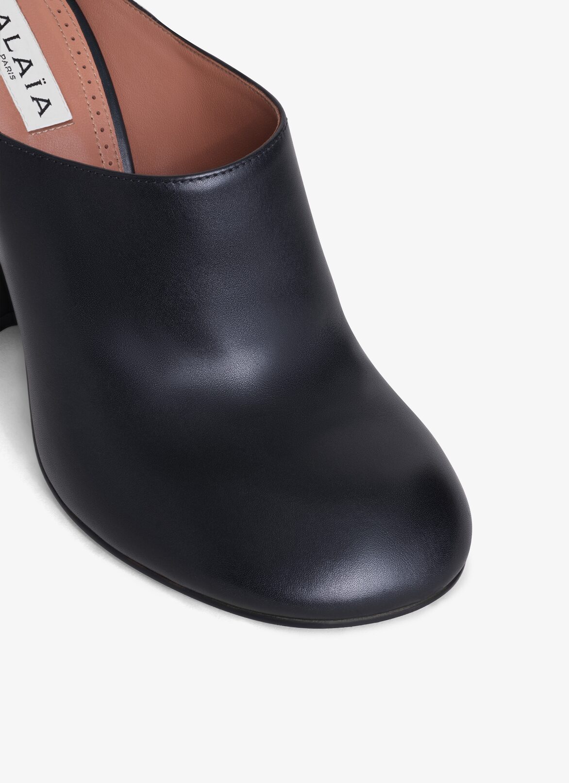 BABYLONE MULES IN CALFSKIN ALAÏA BLACK BABYLONE MULES IN CALFSKIN